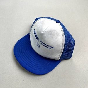 Vintage IBM Computer Hat Cap Snapback Trucker Blue Tech Vertex Adjustable 90s